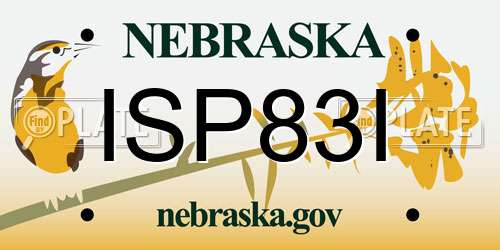 ISP83I Nebraska License Plate