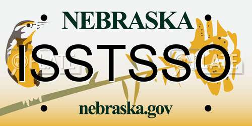 ISSTSSO Nebraska License Plate