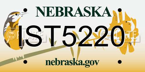 IST5220 Nebraska License Plate