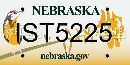 IST5225 Nebraska License Plate