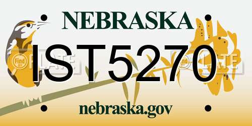 IST5270 Nebraska License Plate