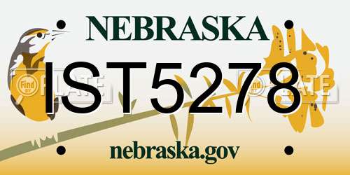 IST5278 Nebraska License Plate