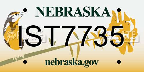 IST7735 Nebraska License Plate