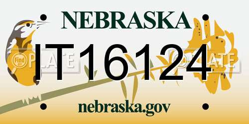IT16124 Nebraska License Plate