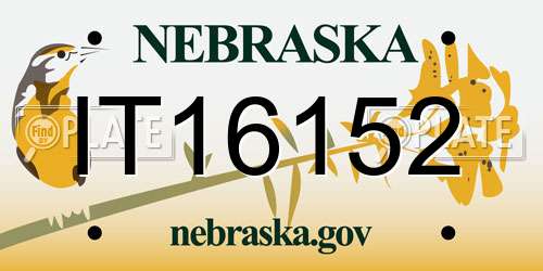 IT16152 Nebraska License Plate