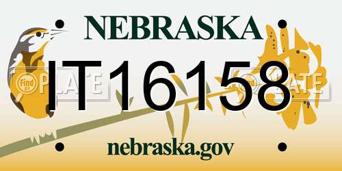 IT16158 Nebraska License Plate