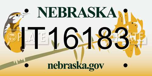 IT16183 Nebraska License Plate