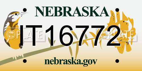 IT16772 Nebraska License Plate