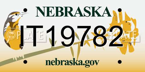 IT19782 Nebraska License Plate