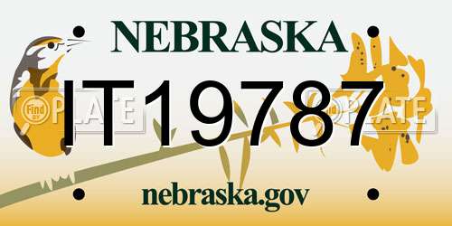 IT19787 Nebraska License Plate
