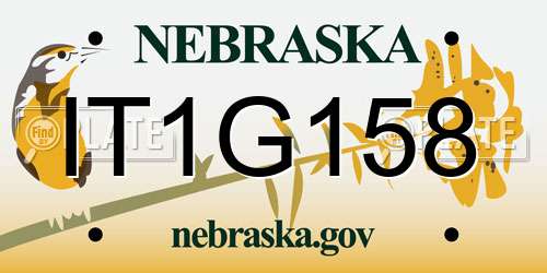IT1G158 Nebraska License Plate