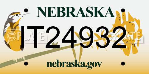 IT24932 Nebraska License Plate