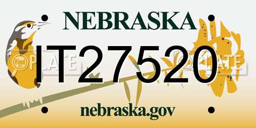 IT27520 Nebraska License Plate
