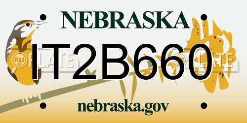 IT2B660 Nebraska License Plate
