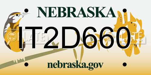 IT2D660 Nebraska License Plate