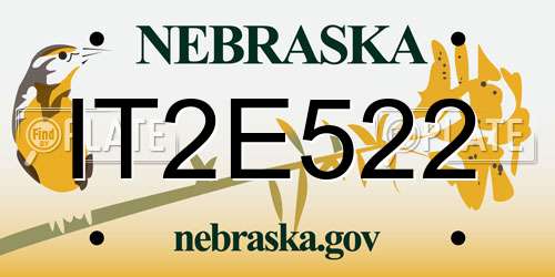 IT2E522 Nebraska License Plate