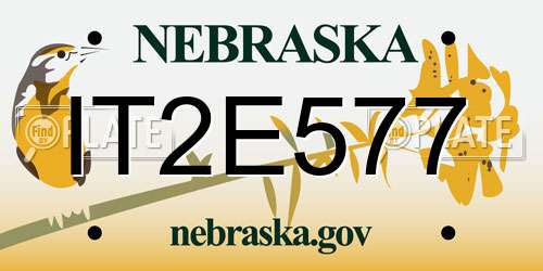 IT2E577 Nebraska License Plate