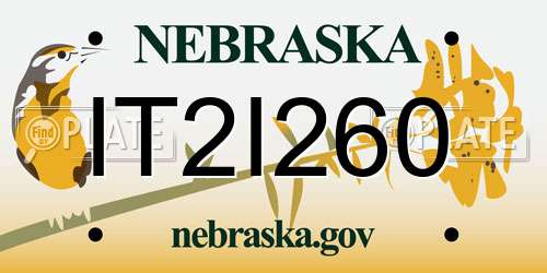 IT2I260 Nebraska License Plate