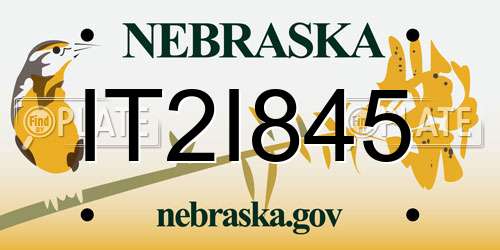 IT2I845 Nebraska License Plate