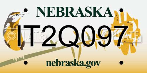 IT2Q097 Nebraska License Plate
