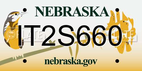 IT2S660 Nebraska License Plate