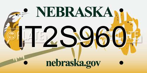 IT2S960 Nebraska License Plate