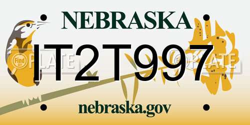IT2T997 Nebraska License Plate