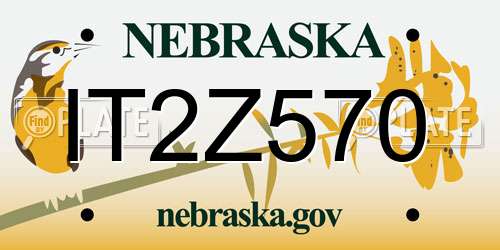 IT2Z570 Nebraska License Plate