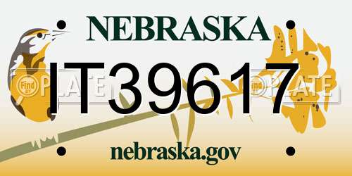IT39617 Nebraska License Plate