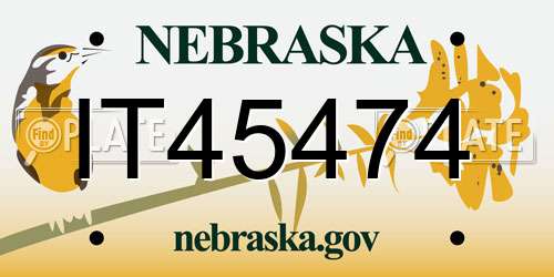 IT45474 Nebraska License Plate
