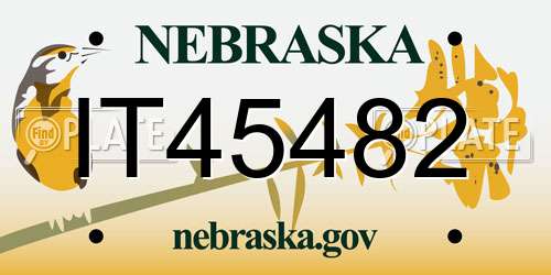 IT45482 Nebraska License Plate