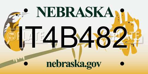 IT4B482 Nebraska License Plate