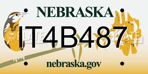 IT4B487 Nebraska License Plate
