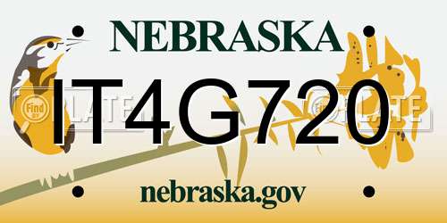 IT4G720 Nebraska License Plate