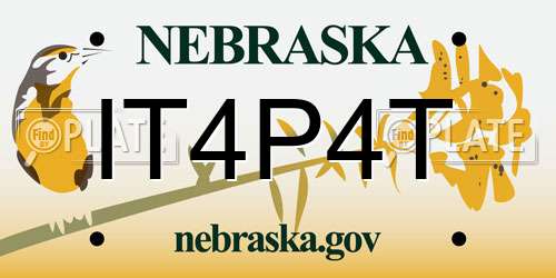 IT4P4T Nebraska License Plate