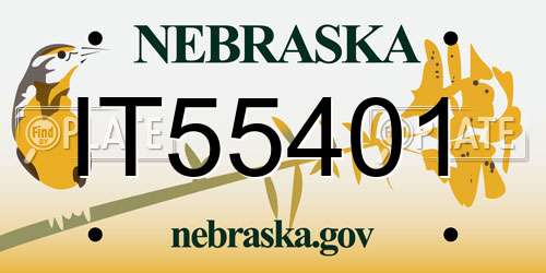 IT55401 Nebraska License Plate