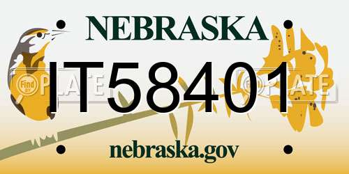 IT58401 Nebraska License Plate