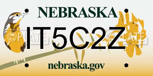 IT5C2Z Nebraska License Plate