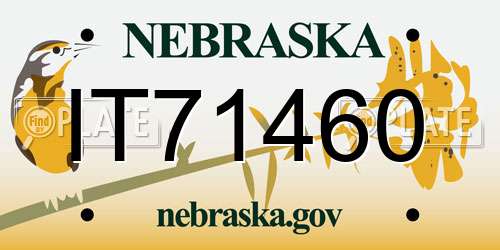 IT71460 Nebraska License Plate