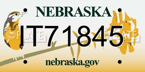 IT71845 Nebraska License Plate