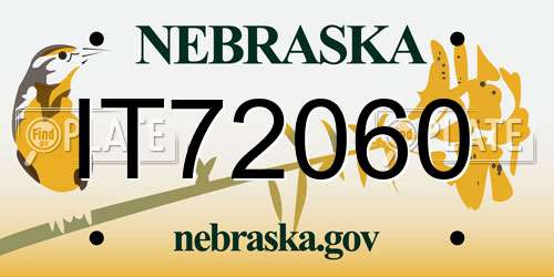 IT72060 Nebraska License Plate