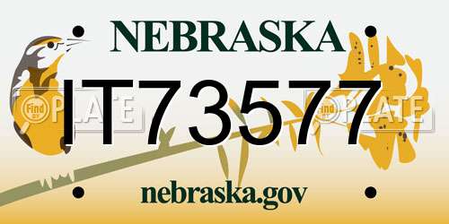 IT73577 Nebraska License Plate