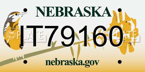 IT79160 Nebraska License Plate