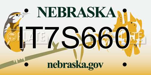 IT7S660 Nebraska License Plate