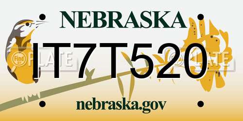 IT7T520 Nebraska License Plate
