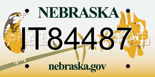 IT84487 Nebraska License Plate