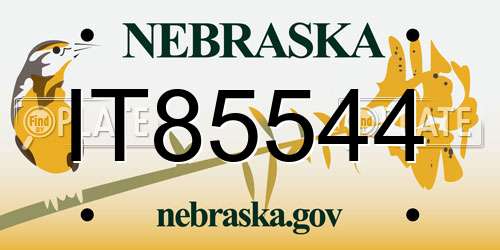 IT85544 Nebraska License Plate