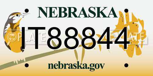 IT88844 Nebraska License Plate
