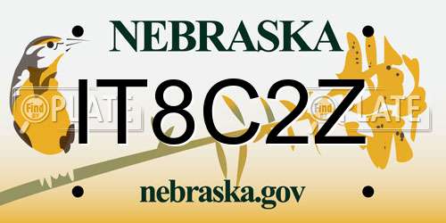 IT8C2Z Nebraska License Plate