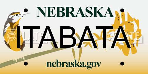 ITABATA Nebraska License Plate
